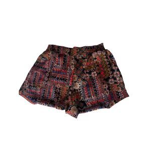 Women's Bohemian Geometric Tribal Print Pull-On Shorts